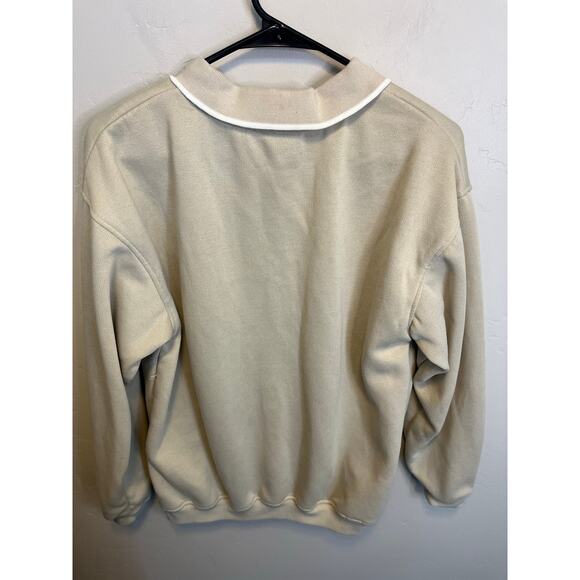 90's Vintage Bolo Spirit Beige Cottagecore Embroidered Floral Sweatshirt Medium - Picture 9 of 9